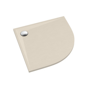 Schedline Brodzik kompozytowy Stabilsound Plus® Libra Cashmere Stone 80x80x3 cm R55, półokrągły, Gwarancja 15 lat